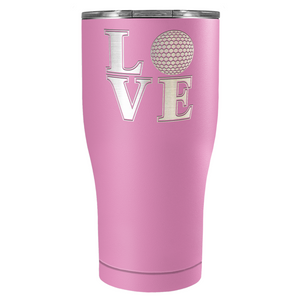 Love Golf Laser Engraved on Stainless Steel Golf Tumbler