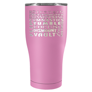 Gymnastics Strength and Focus Laser Engraved on Stainless Steel Gymnastics Tumbler