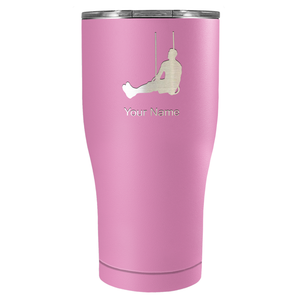 Personalized Male Gymnast Silhouette Laser Engraved on Stainless Steel Gymnastics Tumbler