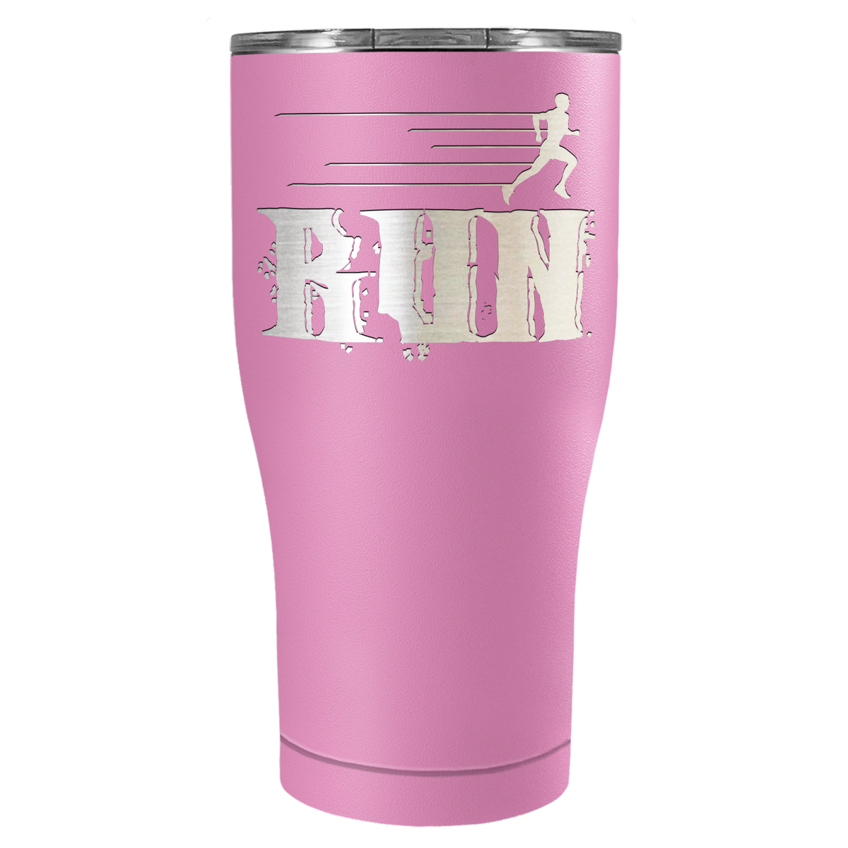 Run Laser Engraved on Stainless Steel Cross Country Tumbler