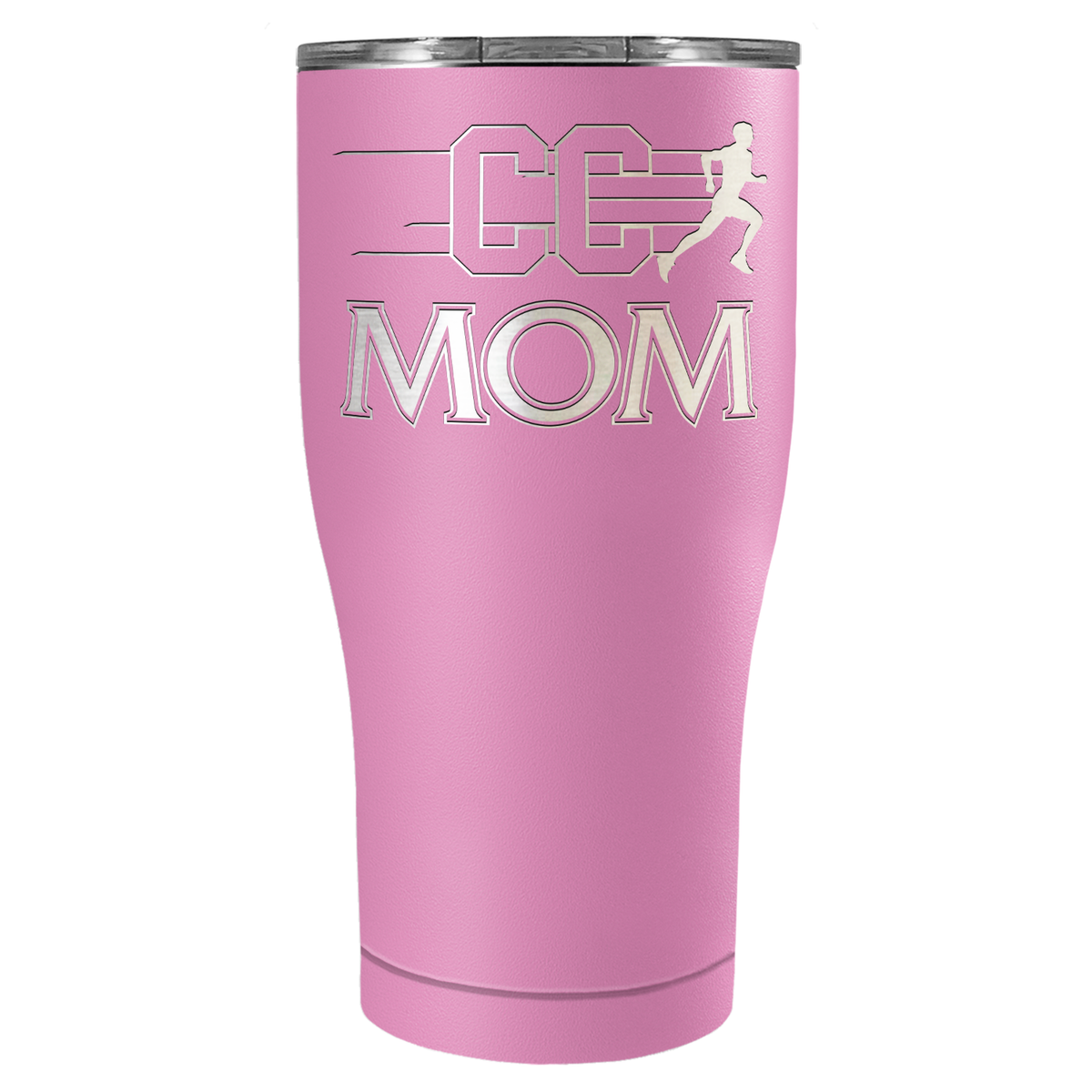 Cross Country Mom Laser Engraved on Stainless Steel Cross Country Tumbler