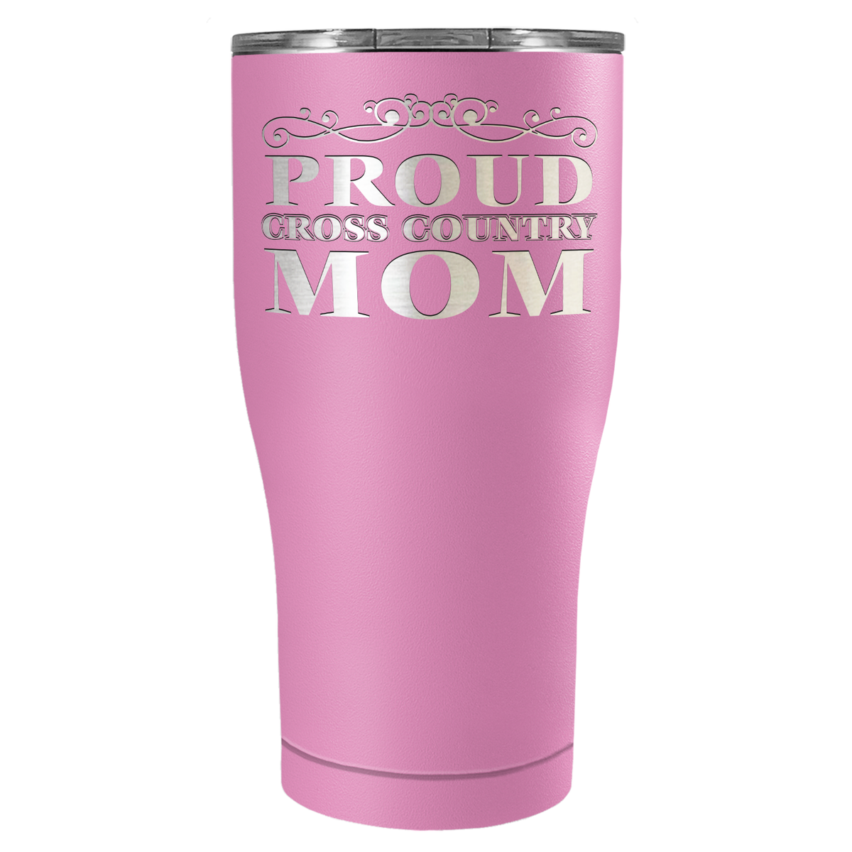 Proud Cross Country Mom Laser Engraved on Stainless Steel Cross Country Tumbler