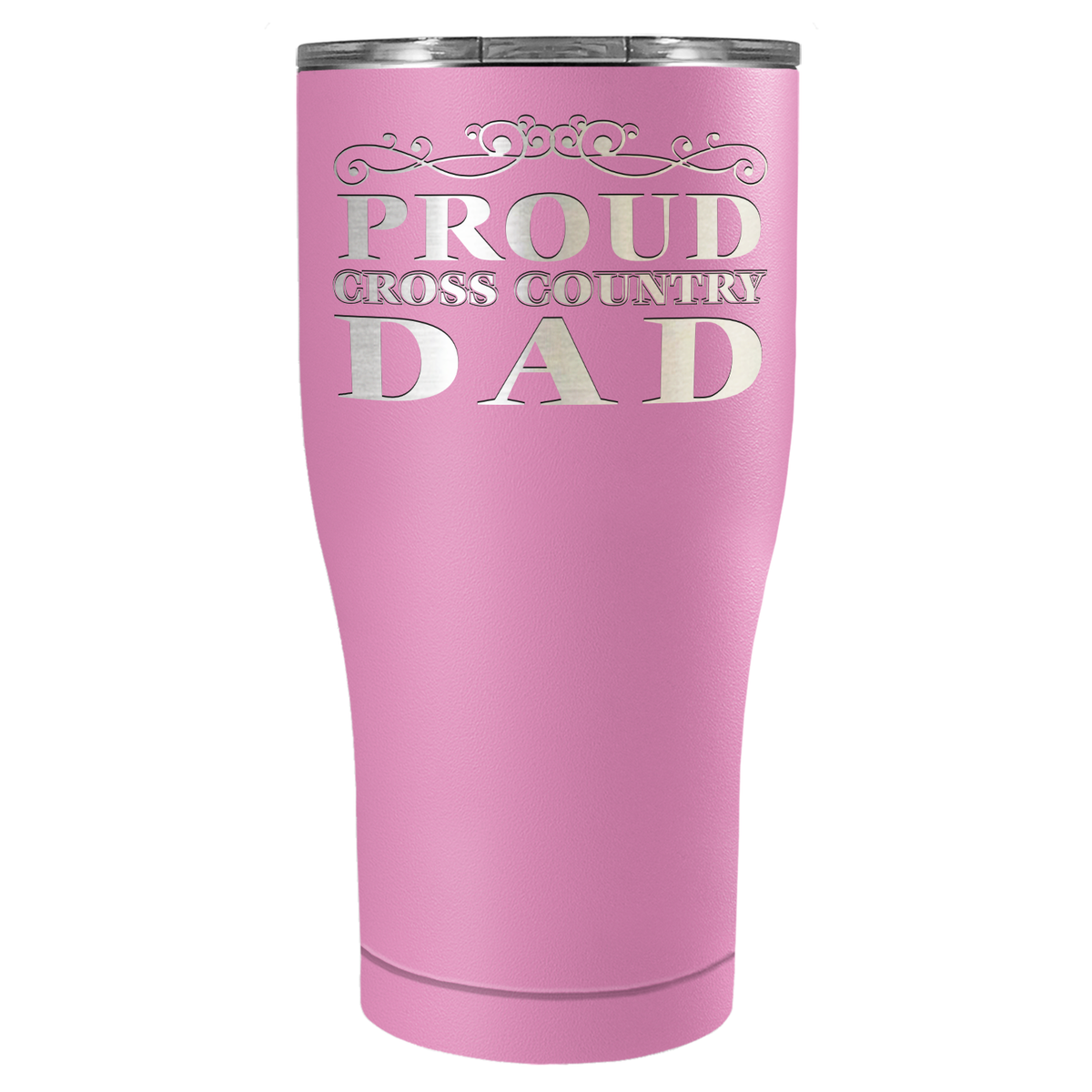Proud Cross Country Dad Laser Engraved on Stainless Steel Cross Country Tumbler