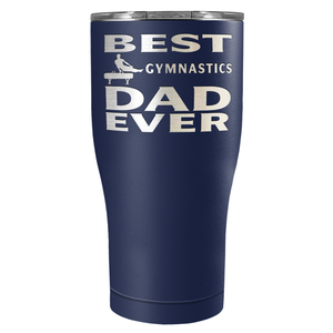 Best Gymnastics Dad Ever Laser Engraved on Stainless Steel Gymnastics Tumbler