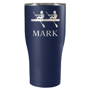 Personalized Crew Silhouette Laser Engraved on Stainless Steel Crew Tumbler