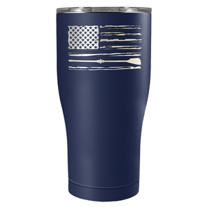 Crew American Flag Laser Engraved on Stainless Steel Crew Tumbler