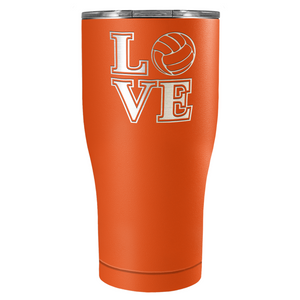 LOVE Volleyball Laser Engraved on Stainless Steel Volleyball Tumbler