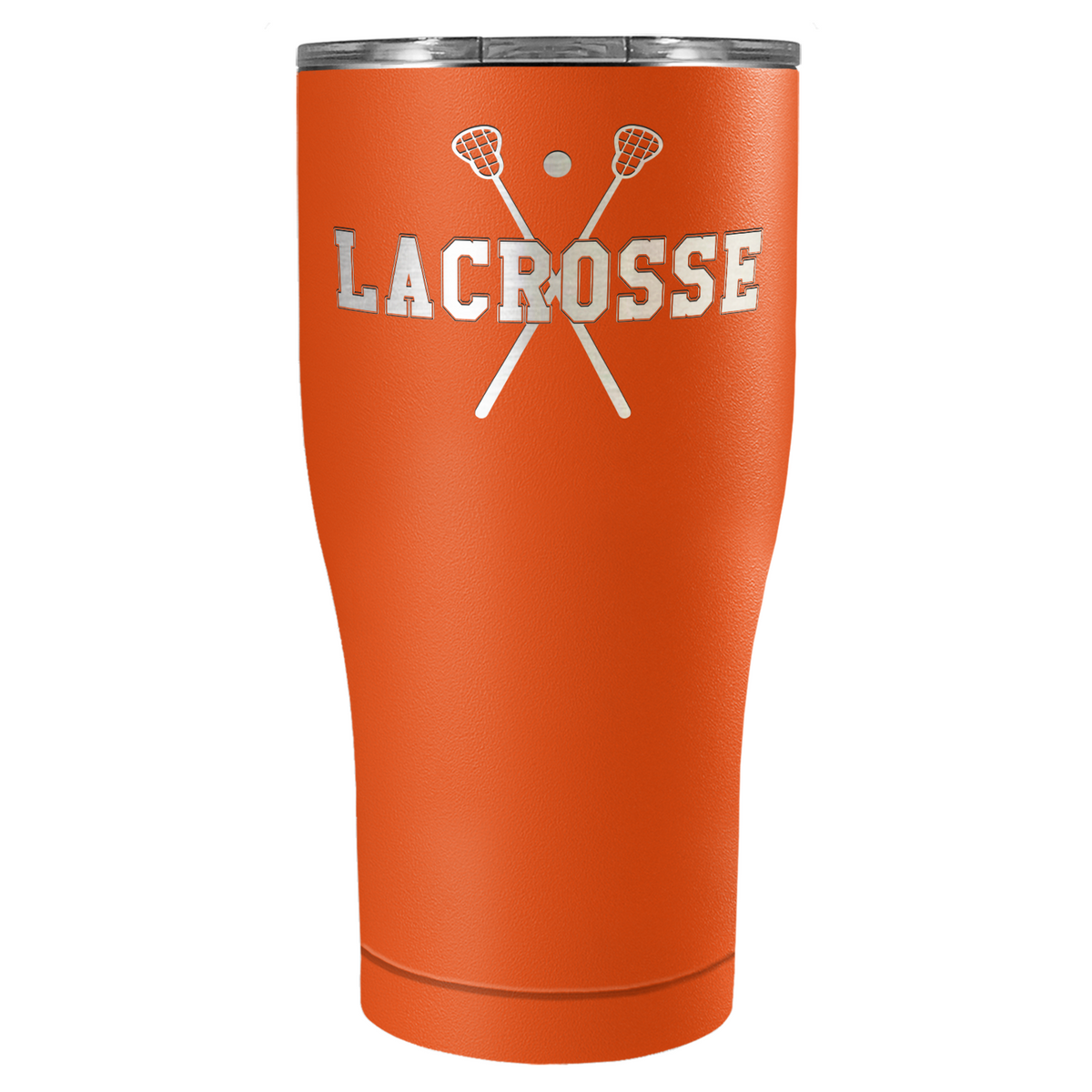 Lacrosse Sticks Laser Engraved on Stainless Steel Lacrosse Tumbler