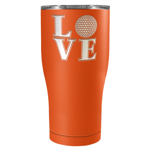 Love Golf Laser Engraved on Stainless Steel Golf Tumbler