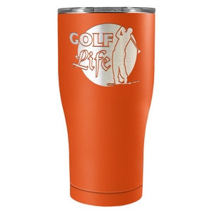 Golf Life Laser Engraved on Stainless Steel Golf Tumbler