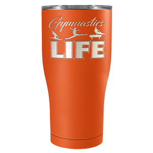 Gymnastics LIFE Silhouettes Laser Engraved on Stainless Steel Gymnastics Tumbler