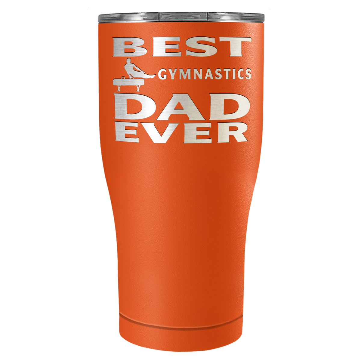 Best Gymnastics Dad Ever Laser Engraved on Stainless Steel Gymnastics Tumbler