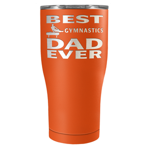 Best Gymnastics Dad Ever Laser Engraved on Stainless Steel Gymnastics Tumbler