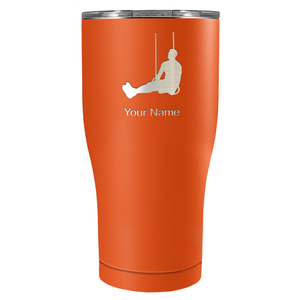 Personalized Male Gymnast Silhouette Laser Engraved on Stainless Steel Gymnastics Tumbler