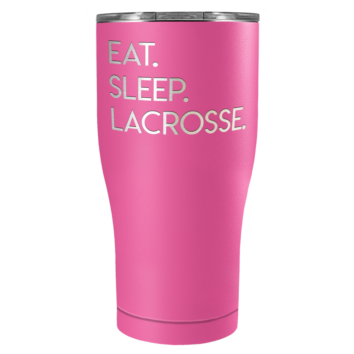 Eat Sleep Lacrosse Laser Engraved on Stainless Steel Lacrosse Tumbler