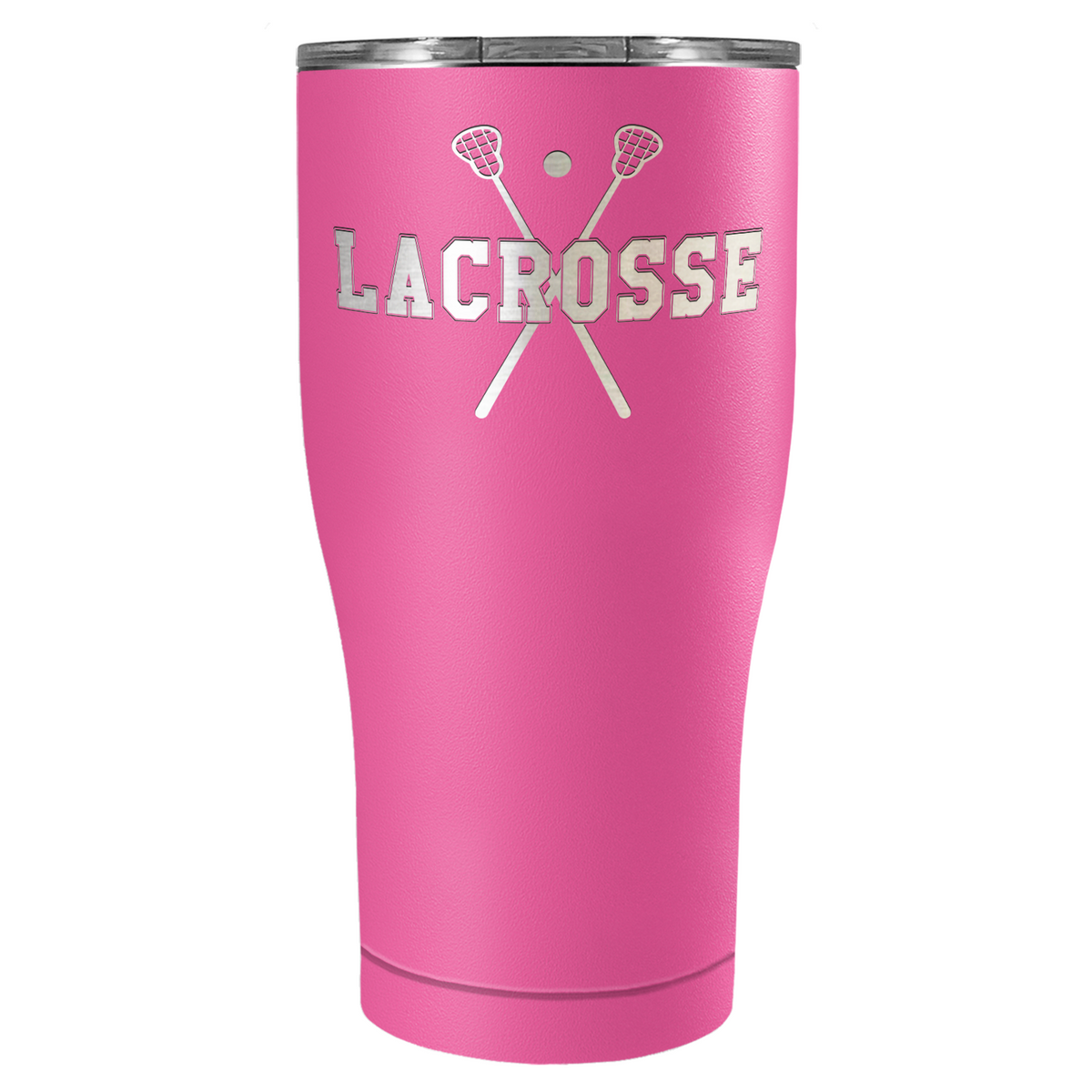 Lacrosse Sticks Laser Engraved on Stainless Steel Lacrosse Tumbler