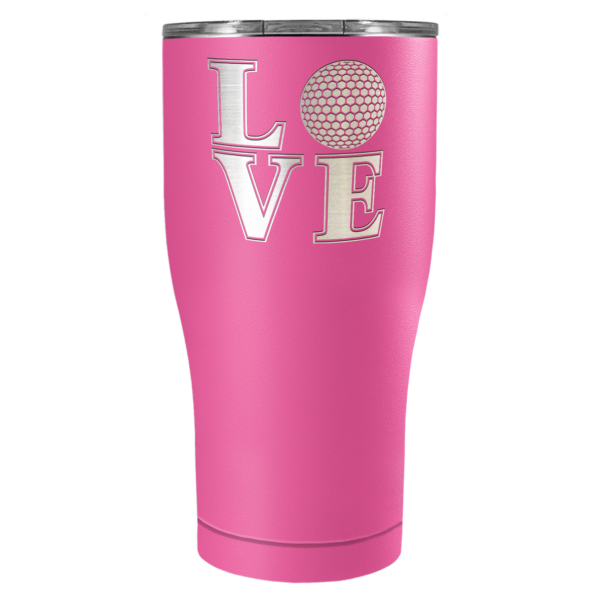 Love Golf Laser Engraved on Stainless Steel Golf Tumbler
