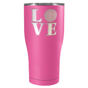 Love Golf Laser Engraved on Stainless Steel Golf Tumbler