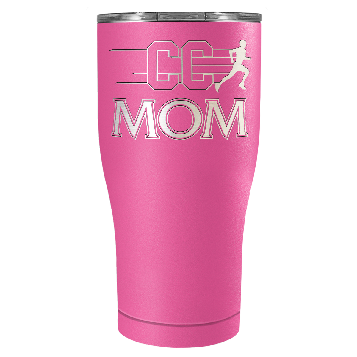 Cross Country Mom Laser Engraved on Stainless Steel Cross Country Tumbler