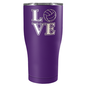 LOVE Volleyball Laser Engraved on Stainless Steel Volleyball Tumbler