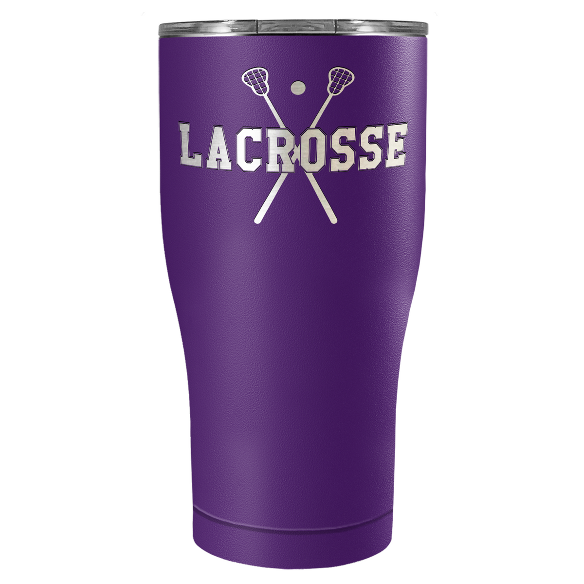 Lacrosse Sticks Laser Engraved on Stainless Steel Lacrosse Tumbler