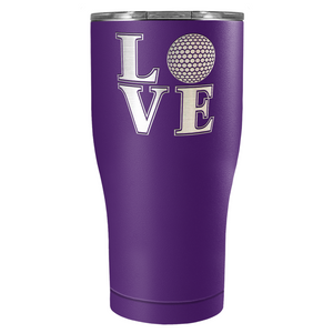 Love Golf Laser Engraved on Stainless Steel Golf Tumbler