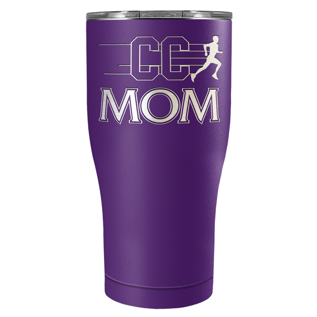 Cross Country Mom Laser Engraved on Stainless Steel Cross Country Tumbler