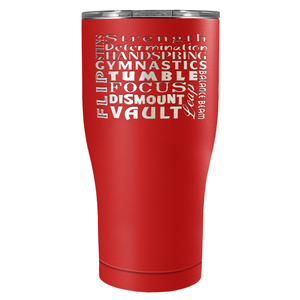 Gymnastics Strength and Focus Laser Engraved on Stainless Steel Gymnastics Tumbler