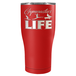 Gymnastics LIFE Silhouettes Laser Engraved on Stainless Steel Gymnastics Tumbler