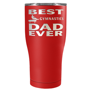 Best Gymnastics Dad Ever Laser Engraved on Stainless Steel Gymnastics Tumbler