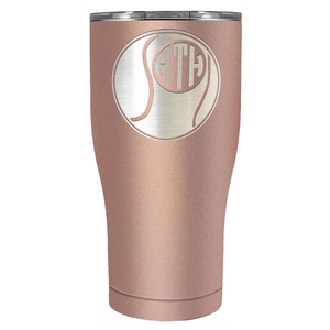 Personalized Monogrammed Tennis Ball Laser Engraved on Stainless Steel Tennis Tumbler