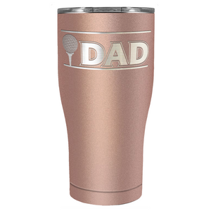 Golf Dad with Golf Ball Laser Engraved on Stainless Steel Golf Tumbler