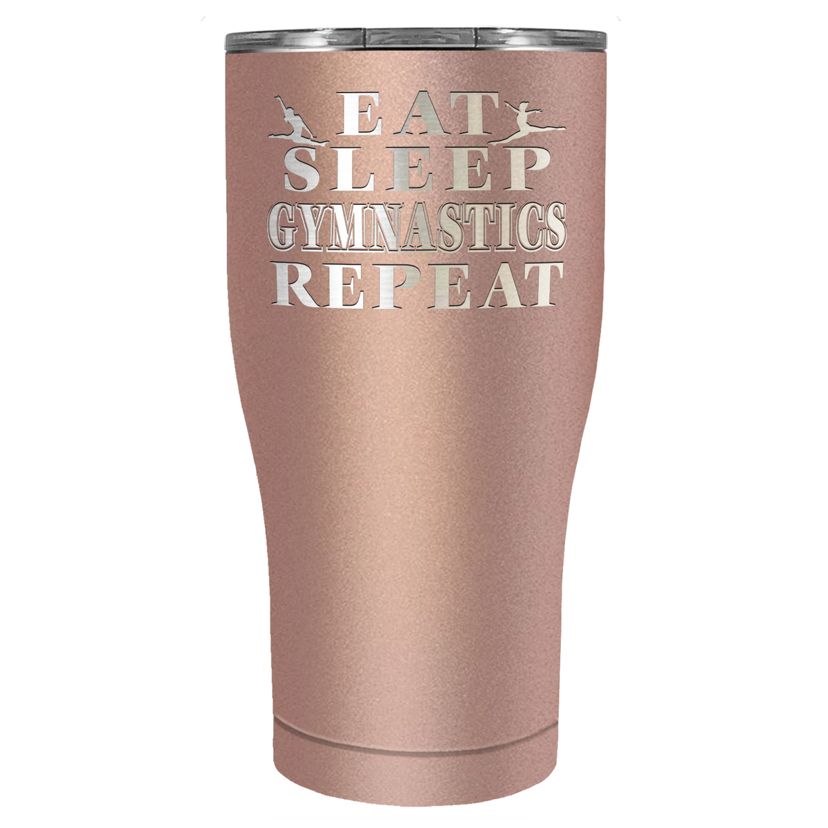 Eat Sleep Gymnastics Repeat Laser Engraved on Stainless Steel Gymnastics Tumbler