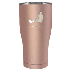 Personalized Male Gymnast Silhouette Laser Engraved on Stainless Steel Gymnastics Tumbler