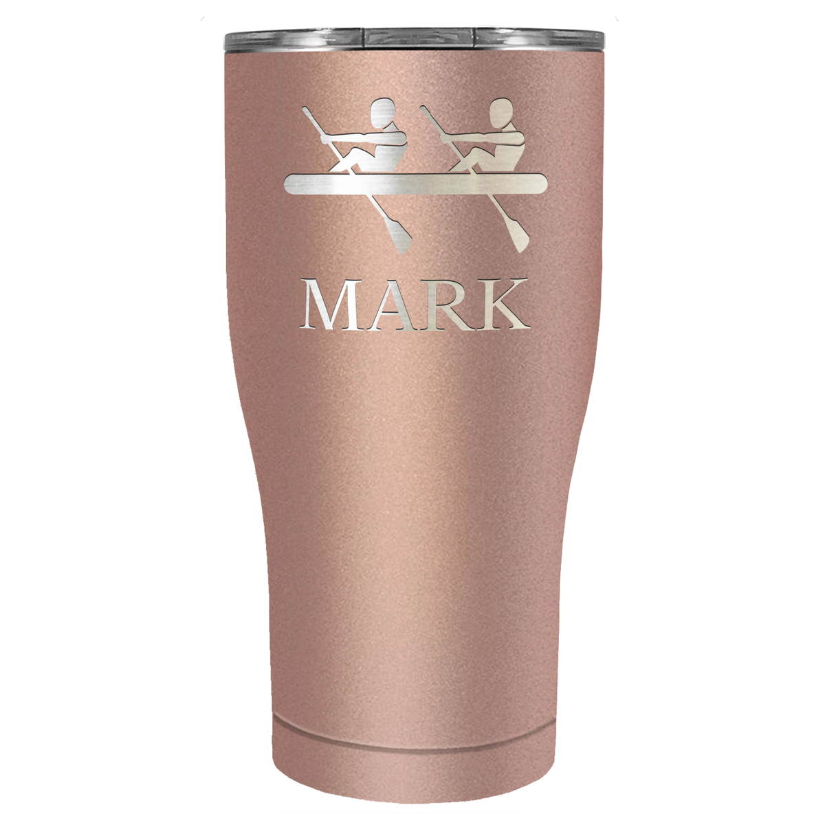 Personalized Crew Silhouette Laser Engraved on Stainless Steel Crew Tumbler