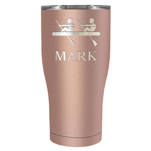 Personalized Crew Silhouette Laser Engraved on Stainless Steel Crew Tumbler