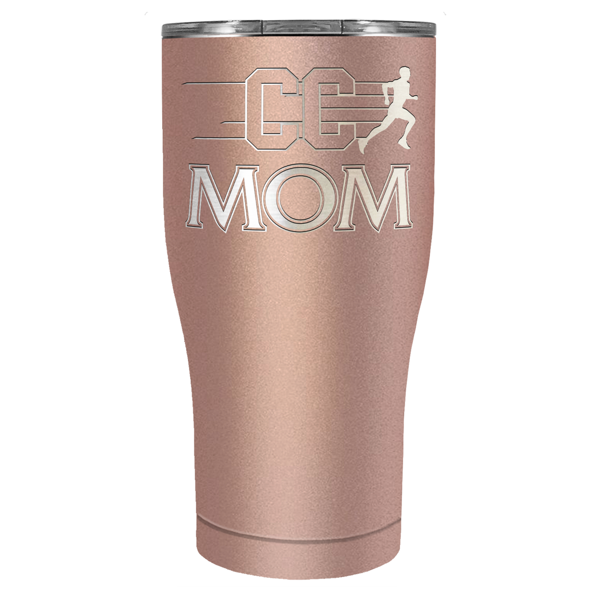 Cross Country Mom Laser Engraved on Stainless Steel Cross Country Tumbler