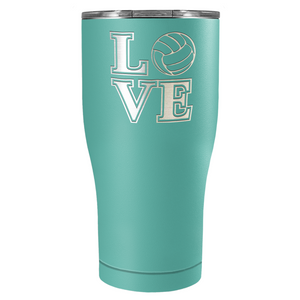 LOVE Volleyball Laser Engraved on Stainless Steel Volleyball Tumbler