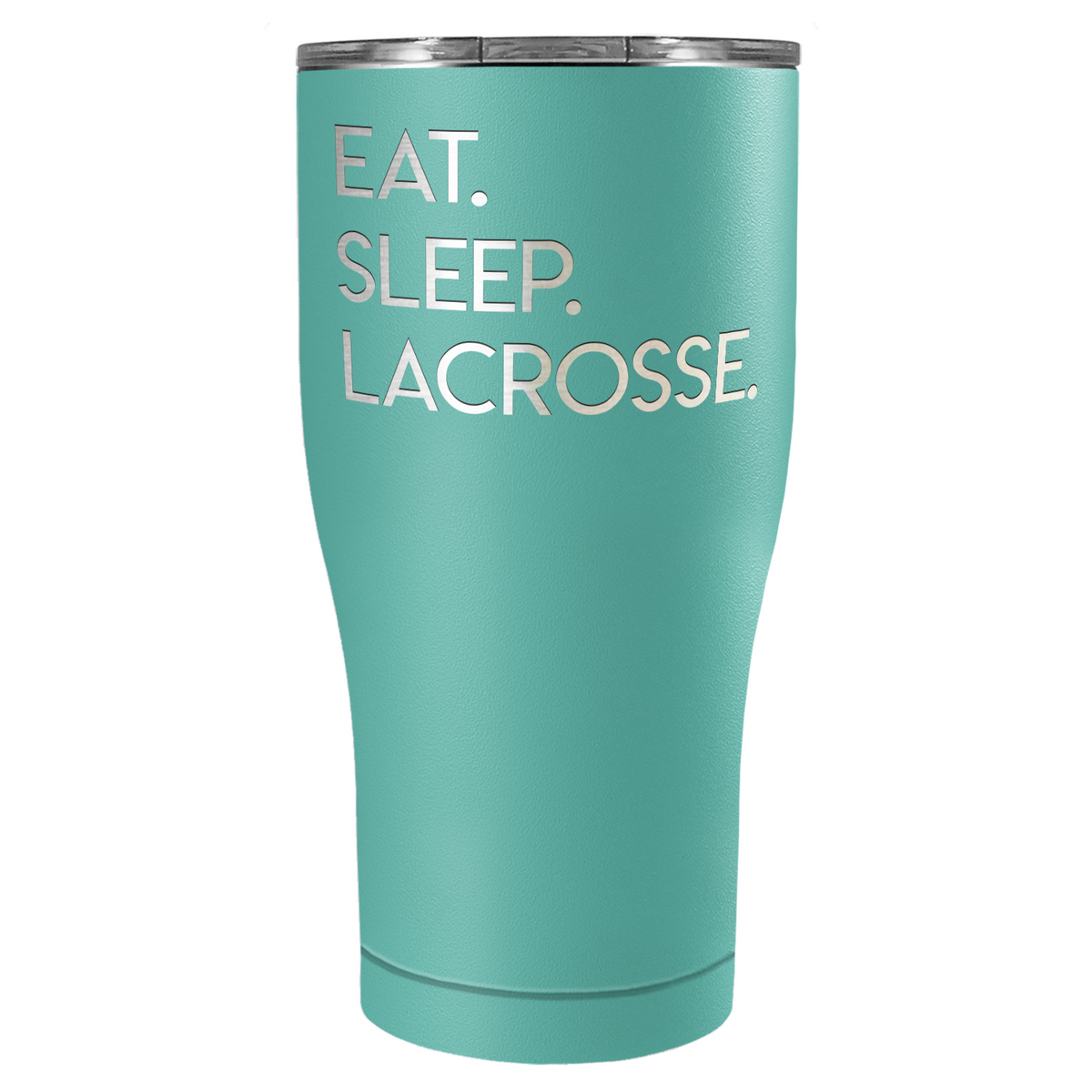 Eat Sleep Lacrosse Laser Engraved on Stainless Steel Lacrosse Tumbler