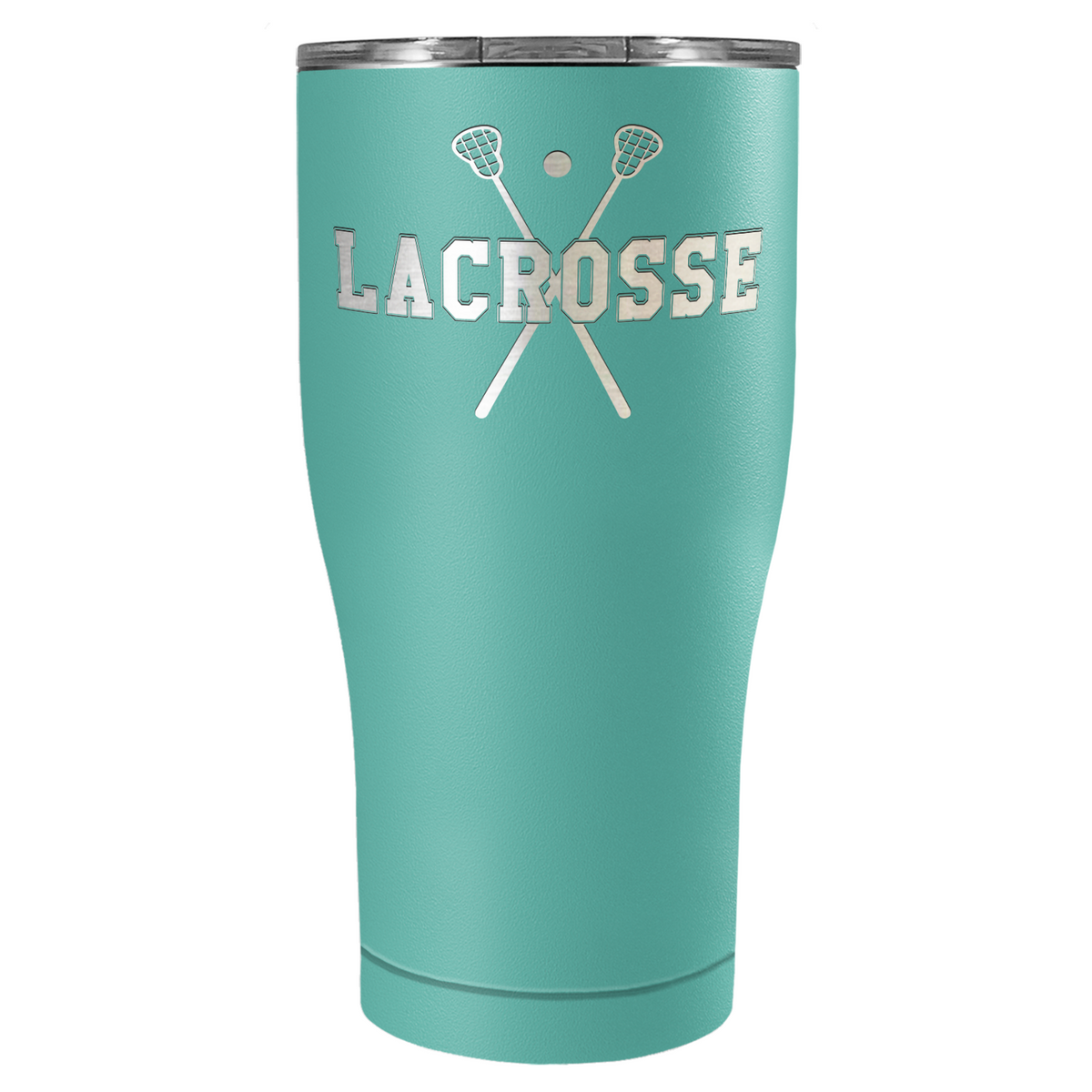 Lacrosse Sticks Laser Engraved on Stainless Steel Lacrosse Tumbler