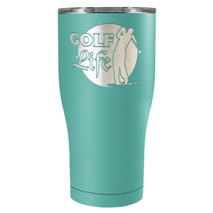 Golf Life Laser Engraved on Stainless Steel Golf Tumbler