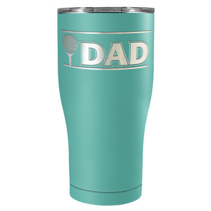 Golf Dad with Golf Ball Laser Engraved on Stainless Steel Golf Tumbler