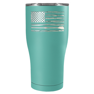 Crew American Flag Laser Engraved on Stainless Steel Crew Tumbler