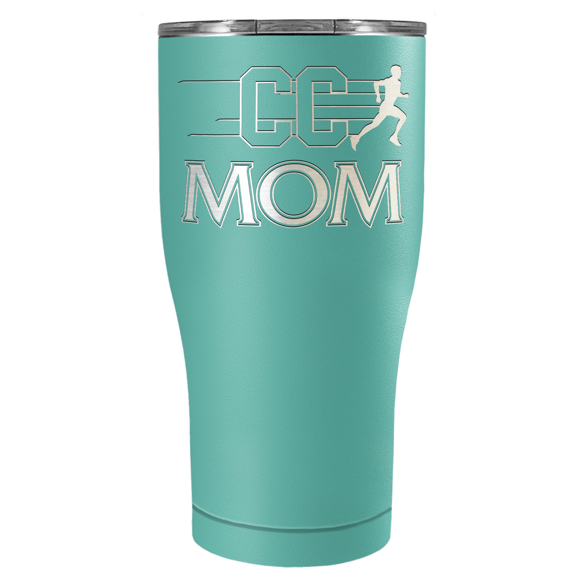 Cross Country Mom Laser Engraved on Stainless Steel Cross Country Tumbler