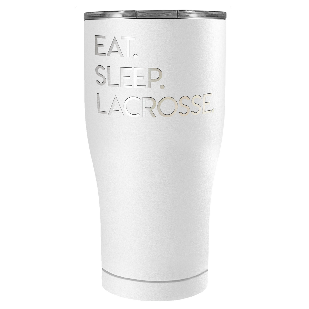 Eat Sleep Lacrosse Laser Engraved on Stainless Steel Lacrosse Tumbler