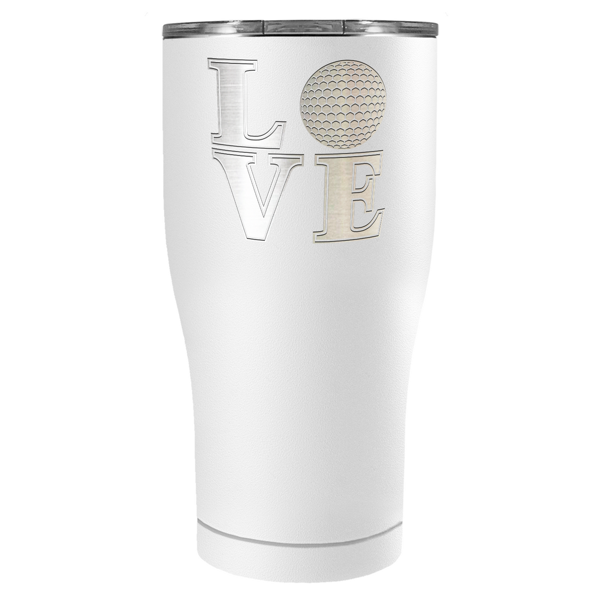 Love Golf Laser Engraved on Stainless Steel Golf Tumbler