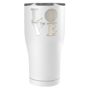 Love Golf Laser Engraved on Stainless Steel Golf Tumbler