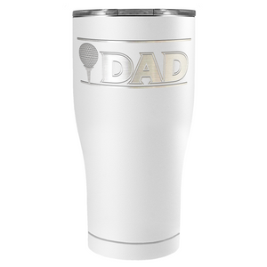 Golf Dad with Golf Ball Laser Engraved on Stainless Steel Golf Tumbler