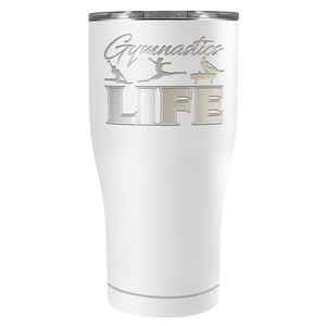 Gymnastics LIFE Silhouettes Laser Engraved on Stainless Steel Gymnastics Tumbler