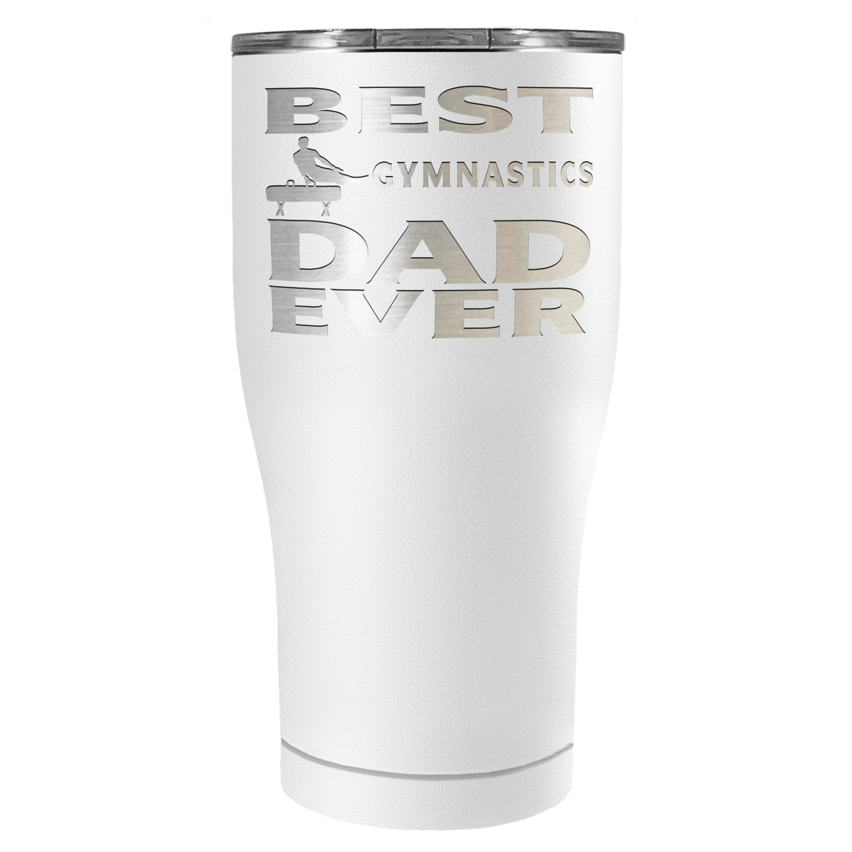 Best Gymnastics Dad Ever Laser Engraved on Stainless Steel Gymnastics Tumbler